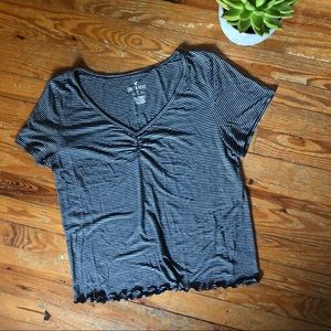 AEO // black & white striped soft & sexy tee